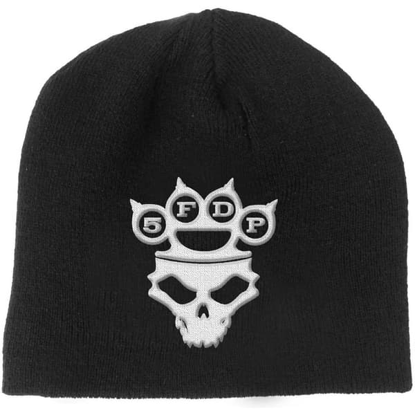 Five Finger Death Punch Beanie Hat KnuckleDuster Band Logo Skull Official Black One Size
