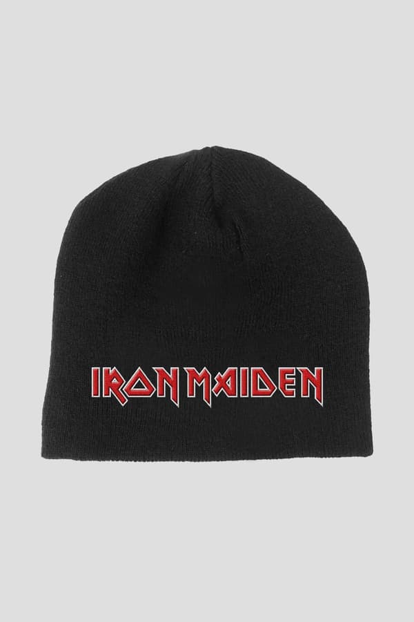 Iron Maiden Beanie Hat classic Band Logo Book of Souls Official Black One Size