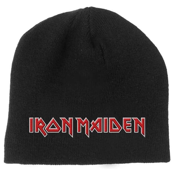 Iron Maiden Beanie Hat classic Band Logo Book of Souls Official Black One Size