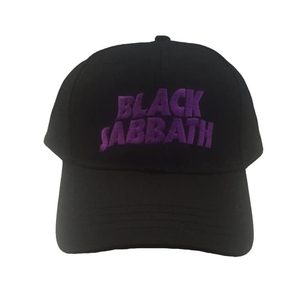 Black Sabbath Baseball Cap wavy Band Logo Demon Official Black Strapback One Size