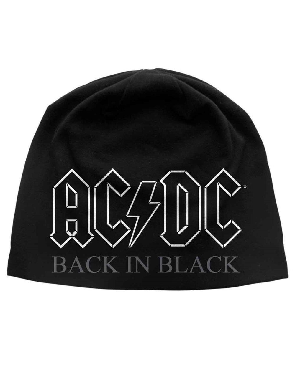 AC/DC Beanie Hat Cap Back In Black Classic Album Logo Official jersey One Size