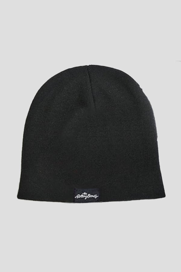 The Rolling Stones Beanie Hat Cap Classic Tongue Logo Official Black One Size