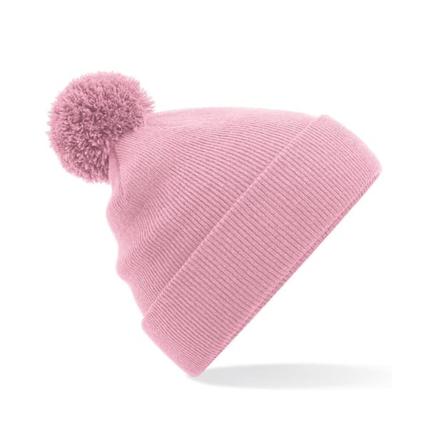 Beechfield Childrens/Kids Original Pom Pom Beanie Dusty Pink One Size