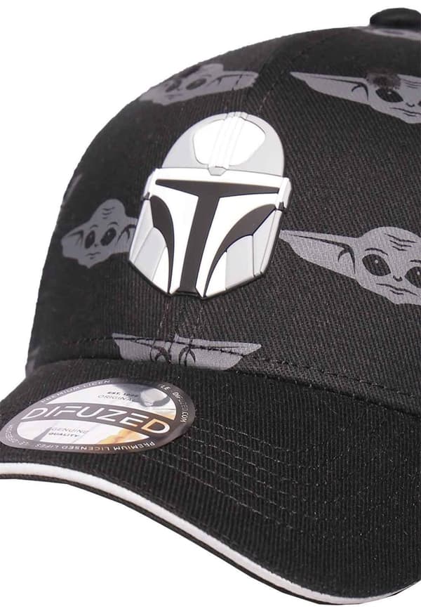 Star Wars Baseball Cap The Mandalorian Helmet Official Black Snapback One Size