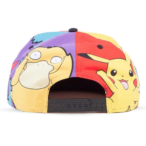 Pokemon Baseball Cap Pop Art Pikuchu Squirtle Official Snapback One Size