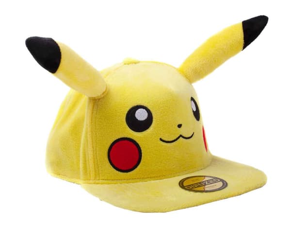 Pokemon Baseball Cap Pikachu with Ears Official Nintendo Yellow Snapback One Size