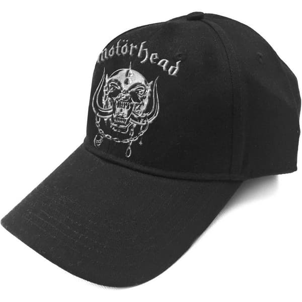 Motorhead Baseball Cap Band Logo Warpig Sonic Silver Official Black Strapback One Size
