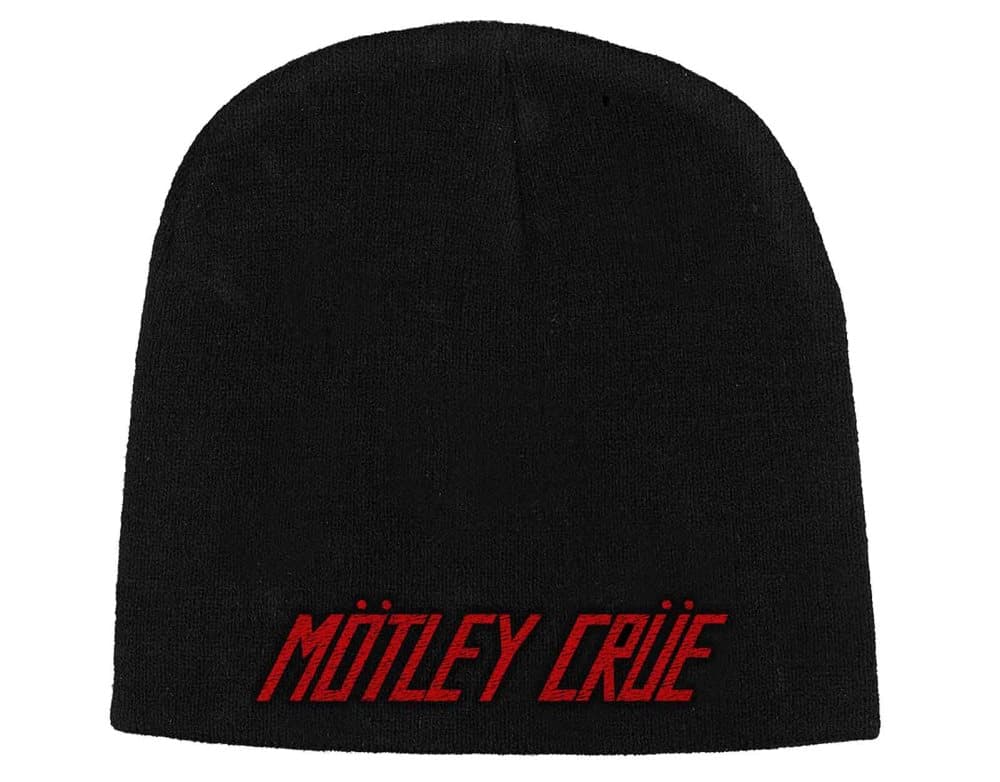Motley Crue Beanie Hat Classic Band Logo Official Black One Size