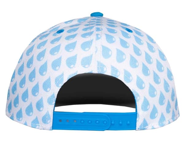 Pokemon Greninja Baseball Cap Water Droplets Logo Official Blue Snapback L
