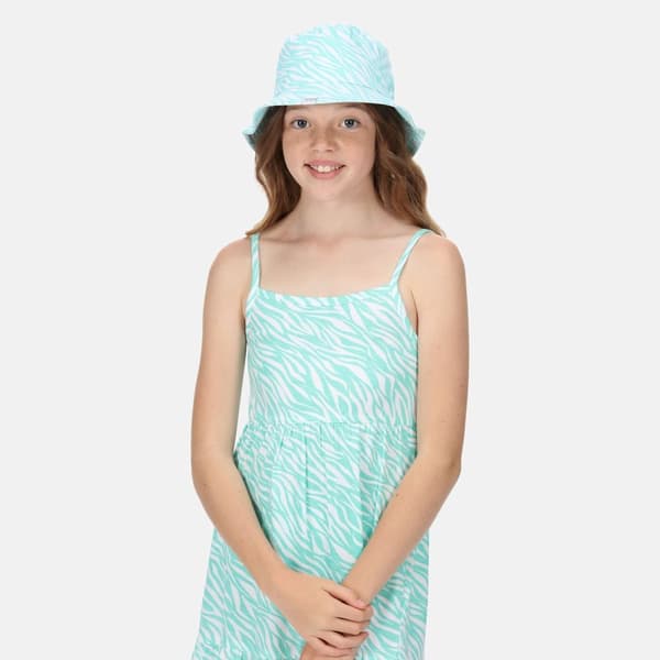 Regatta Childrens/Kids Crow Zebra Print Canvas Bucket Hat