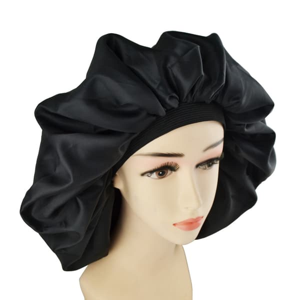Sovmössa - Satin bonnet - Sleep Cap Svart one size