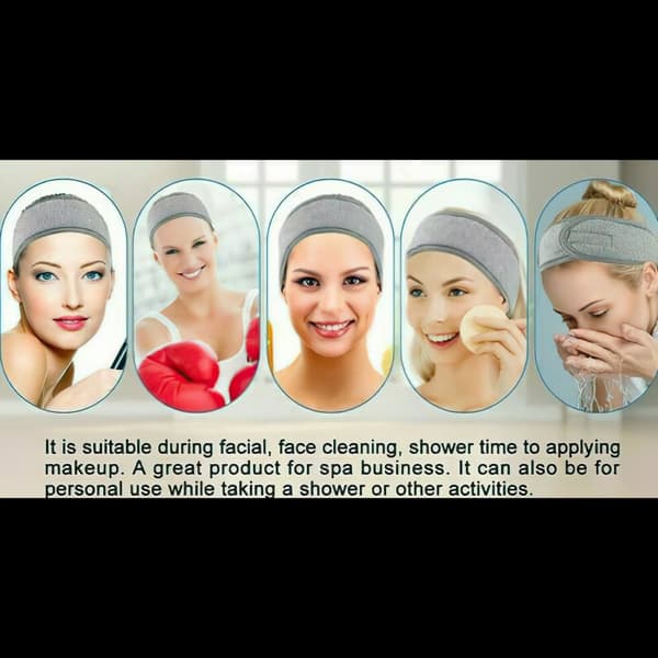 Adjustable Elastic Makeup Hair Band Facial Headband Shower