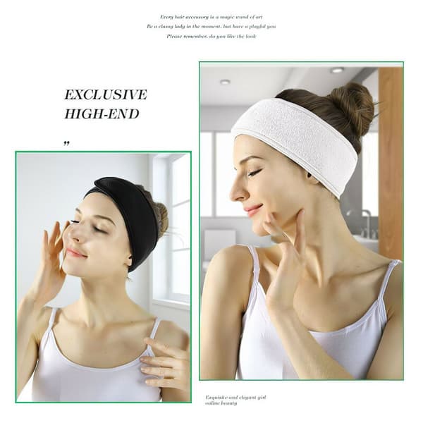 Adjustable Elastic Makeup Hair Band Facial Headband Shower
