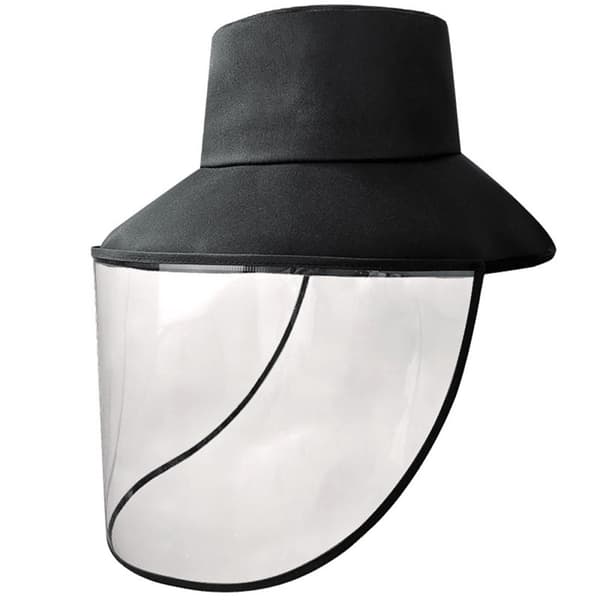 Puhdas musta irrotettava suojahattu Sumunestohattu Pölytiivis kasvojensuojaus Fisherman Cap