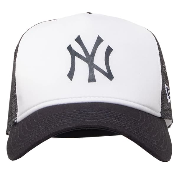 New Era Team Block New York Yankees MLB Trucker Cap 12380796, baseball kasket, Mand, hvid, Størrelse: OSFM