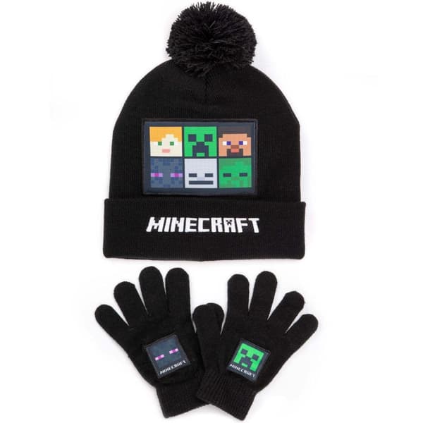 Minecraft Barn/Kids Characters Hatt Handskar och halsduk Set