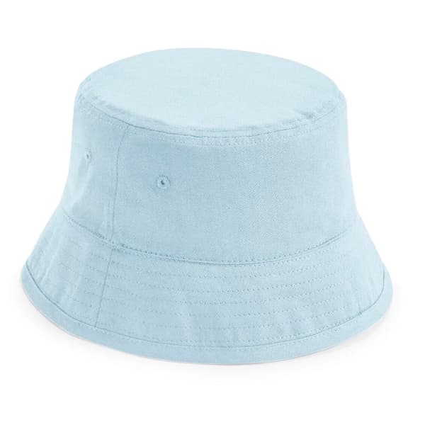 Beechfield Børne/børn økologisk bomuldshue i spand Powder Blue S-M