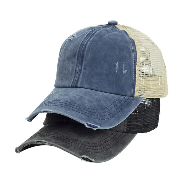 INF Vintage Keps – Tvättad & Sliten Design Blå