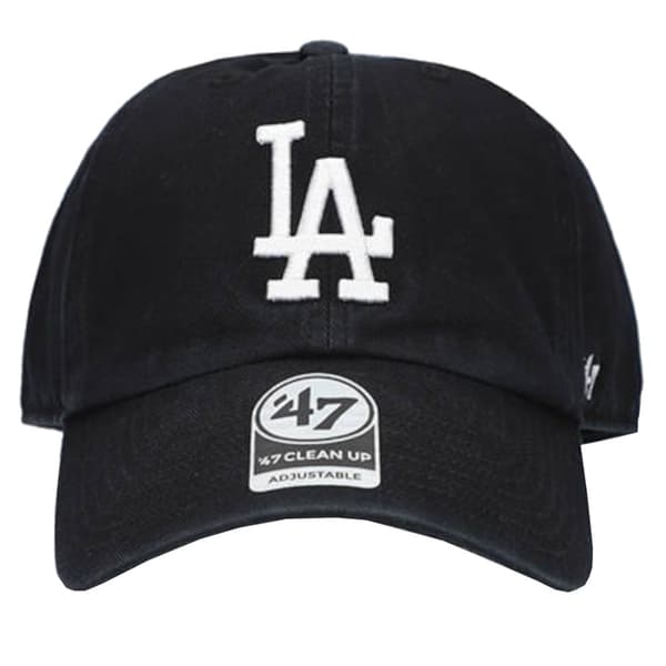 47 Brand MLB Los Angeles Dodgers 47 Clean Up Cap B-RGW12GWS-BKJ, basebollkeps, Unisex, svart, Storlek: One size