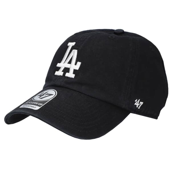 47 Brand MLB Los Angeles Dodgers 47 Clean Up Cap B-RGW12GWS-BKJ, basebollkeps, Unisex, svart, Storlek: One size