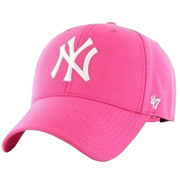 47 Brand MLB New York Yankees Kids Cap B-RAC17CTP-RSA, basebollkeps, för Tjej, rosa, Storlek: One size