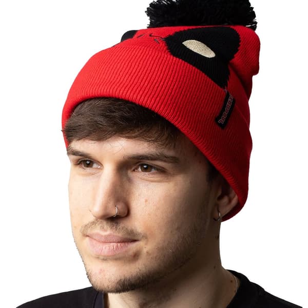 Deadpool Face Pom Pom Pom Beanie