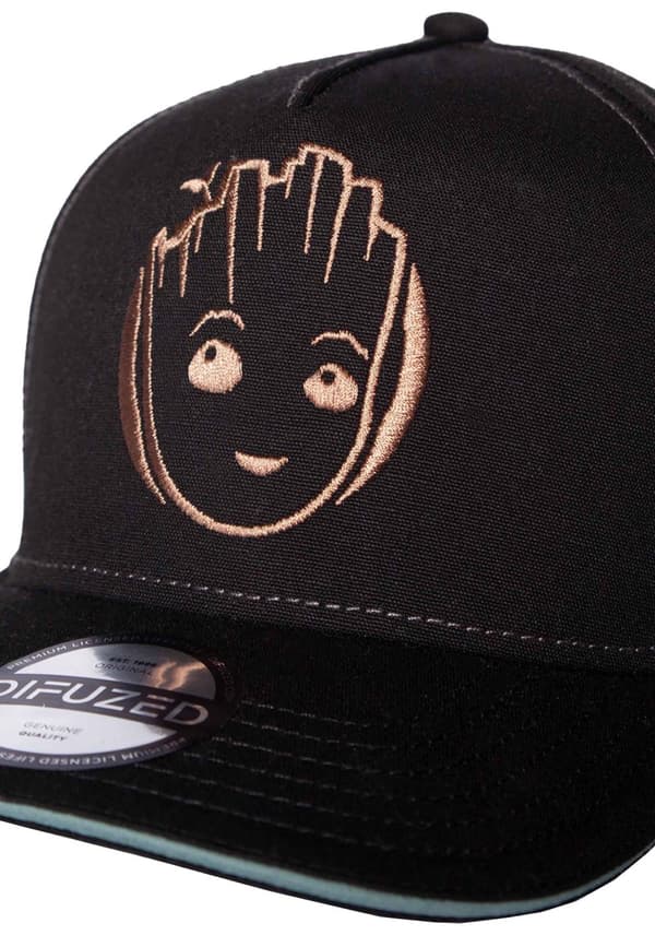 I Am Groot Baseball Cap 3D embroidered  logo Official Black Strapback L
