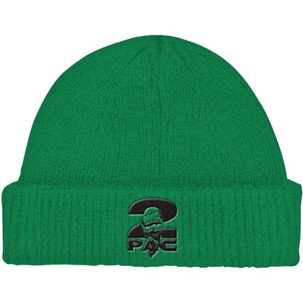 Tupac Unisex Beanie Hat: Fist Logo (Roll Up)