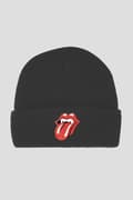 Miniatyrbild 2 av 3: The Rolling Stones Beanie Hat Fang Tongue Band Logo Official Black Unisex One Size