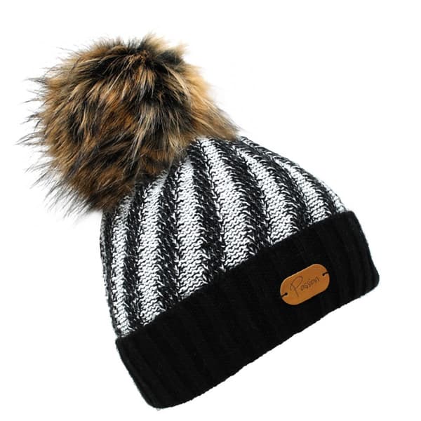Fox - Mössa PM-2020-07 Sneda ränder Svart One Size