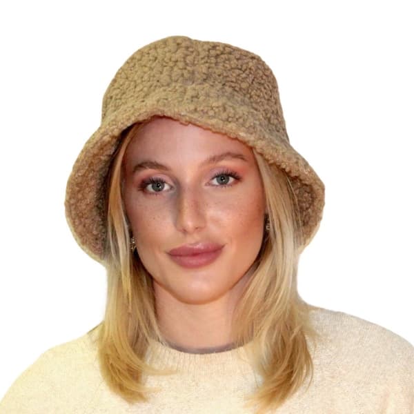 Varm fiskelue i plysj lue i ull unisex teddymateriale