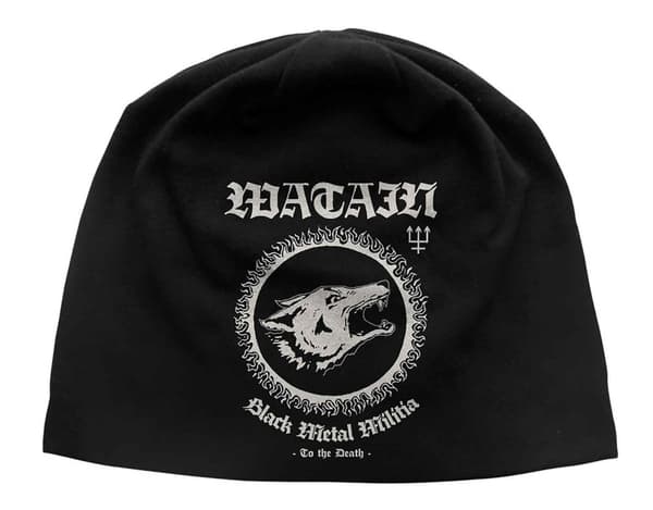 Watain Beanie Hat Black Metal Militia Band Logo Official Black Unisex One Size