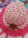 Miniatyrbild 5 av 6: Girls Sun Hats With Ribbon And Flower