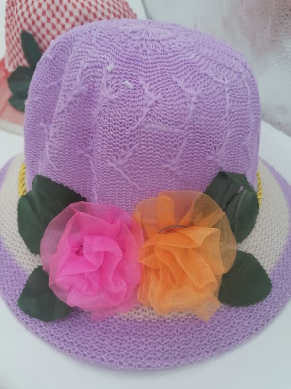 Girls Sun Hats With Flowers