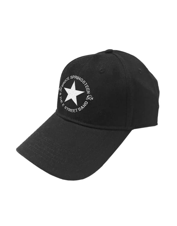 Bruce Springsteen Baseball Cap Circle Star Logo Official Black Strapback One Size