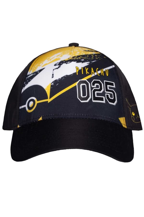 Pokemon Baseball Cap Pikachu 025 Official Black Snapback One Size