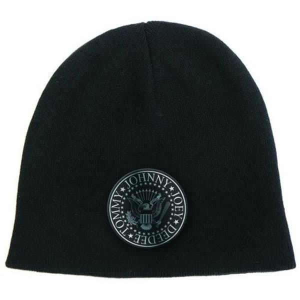 Ramones Unisex Adult Presidential Seal Beanie Black One Size