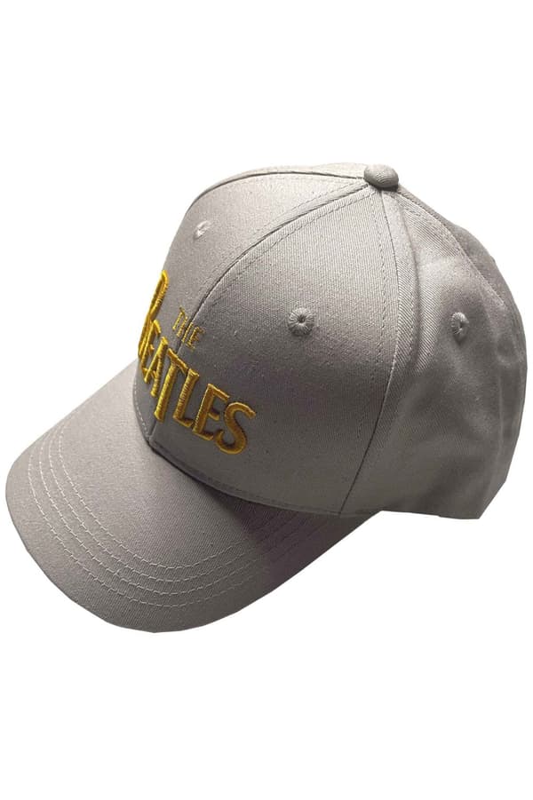 The Beatles Baseball Cap Gold Drop T Band Logo Official Grey One Size