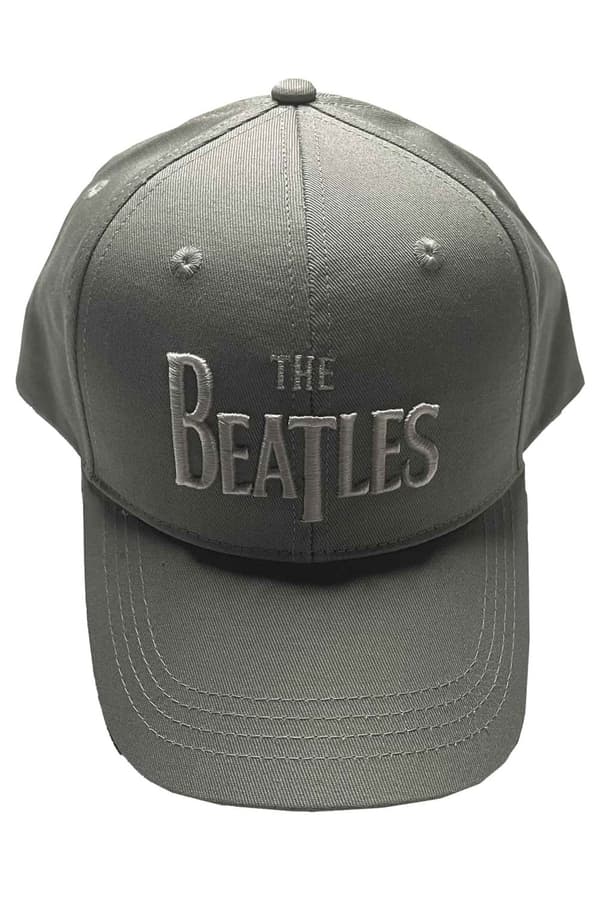 The Beatles Baseball Cap White Drop T Band Logo Official Green One Size