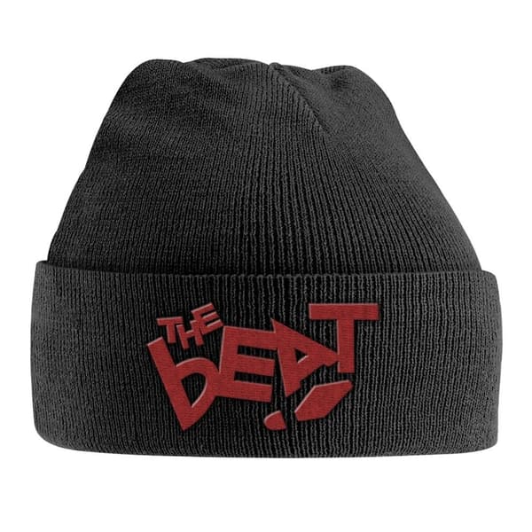 The Beat Beanie med broderad logotyp Black One Size