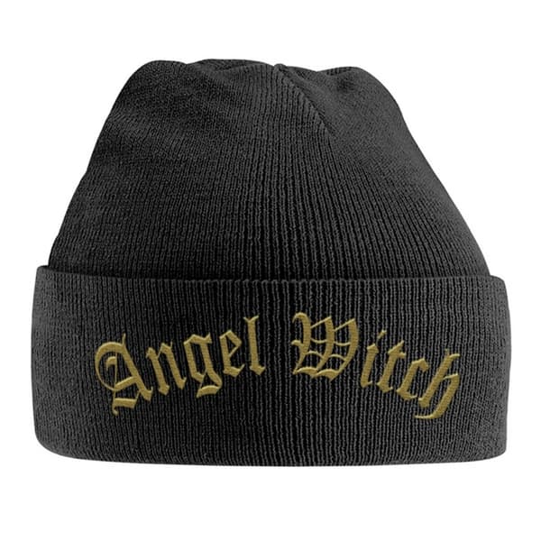Angel Witch Embroidered Logo Beanie Black/Gold One Size