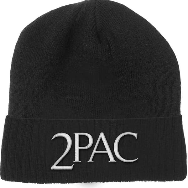 Tupac Shakur Unisex Adult Logo Beanie Black One Size