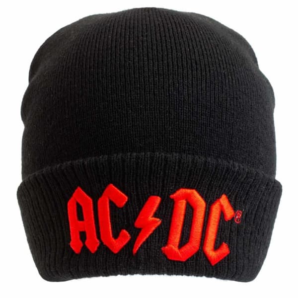 AC/DC Appliqué Logo Beanie Black/Red One Size