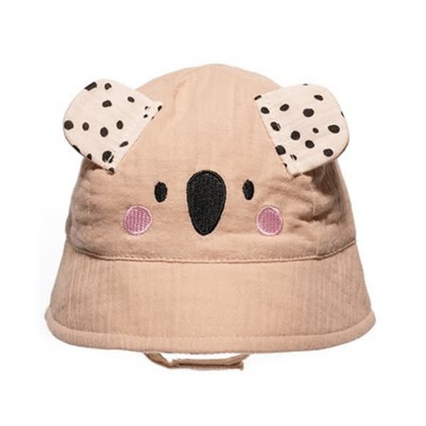 Snuggle Shop Baby Girls Embroidered Bucket Hat Cream 3-6 months