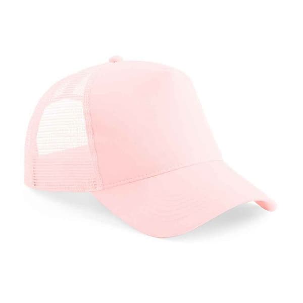 Beechfield Childrens/Kids Trucker Cap Pastel Pink One Size