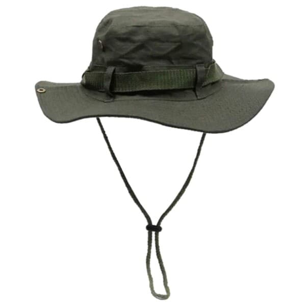Hat med streng boonie hat brim sun hat grøn