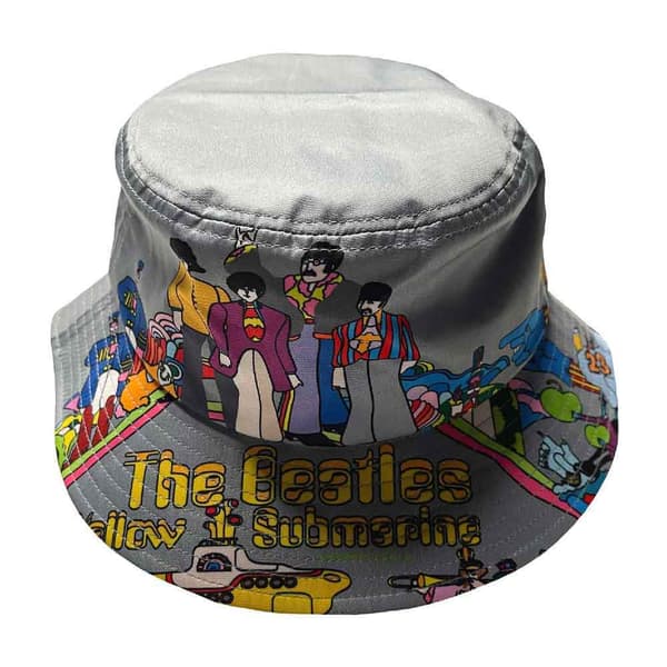 The Beatles Bucket Hat Yellow Submarine Official Unisex Grey