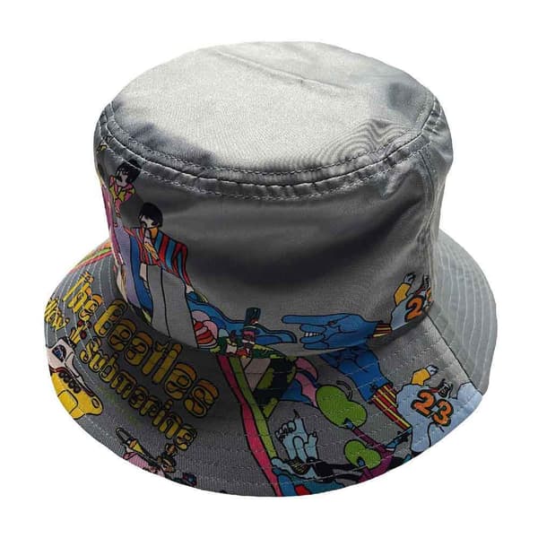The Beatles Bucket Hat Yellow Submarine Official Unisex Grey