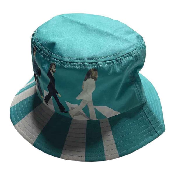 The Beatles Bucket Hat Abbey Road Crossing Official Unisex Blue