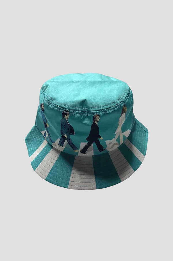 The Beatles Bucket Hat Abbey Road Crossing  Official Unisex Blue